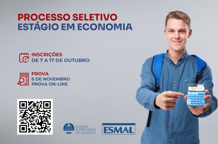 TJAL abre inscrições para seleção de estagiários na área de Economia