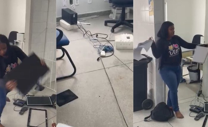 De acordo com testemunhas, ela se irritou com a dificuldade para agendar exames De acordo com testemunhas, ela se irritou com a dificuldade para agendar exames