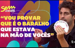 Sem Censura | Ilusionista Gabriel Louchard surpreende com truque de mágica