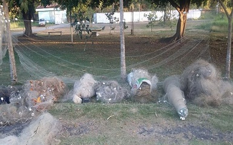 Pelotão Aquático do BPA apreende redes predatórias de pesca