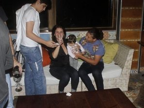 Giovanna Antonelli com o amigo David Brazil