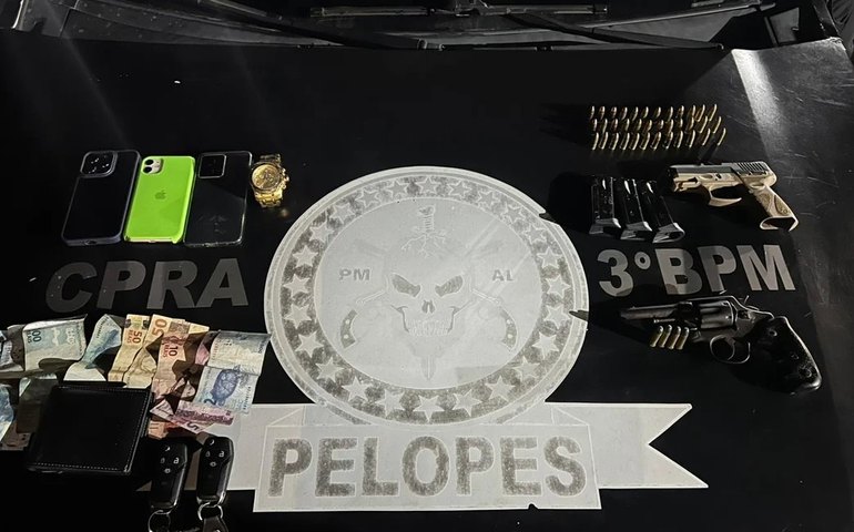 Criminosos são presos com armas e munições em Craíbas nesta madrugada