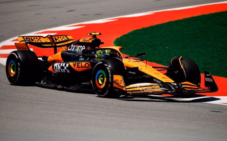 Lando Norris desbanca Vertappen e conquista a pole no GP da Espanha de F-1