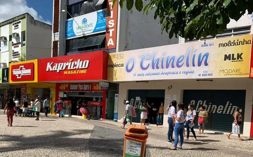 Comércio de Arapiraca abre as portas para compras natalinas no domingo, 22 de dezembro