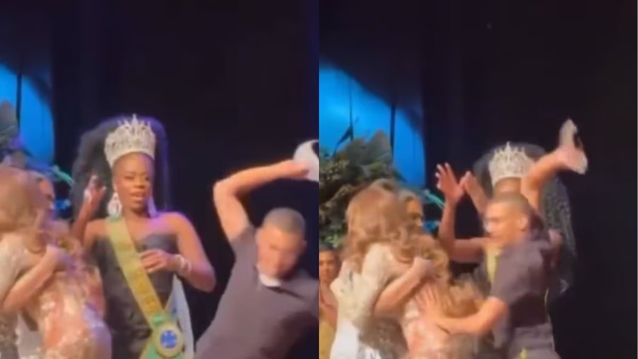 Marido não aceita resultado, invade palco e tenta impedir coroação do Miss Gay Mato Grosso