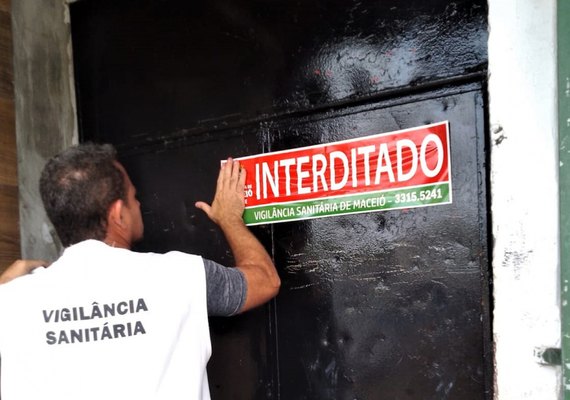 Vigilância Sanitária interdita estabelecimentos no bairro da Serraria