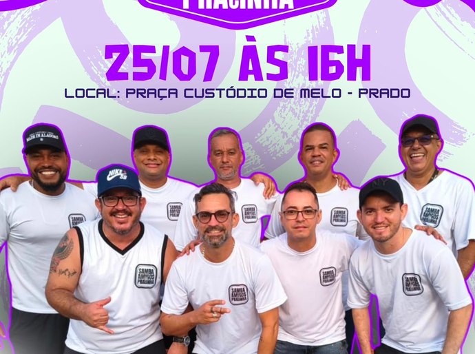 Samba Amigos da Pracinha promove edição solidária e recebe idosos de abrigo no dia 25 de julho