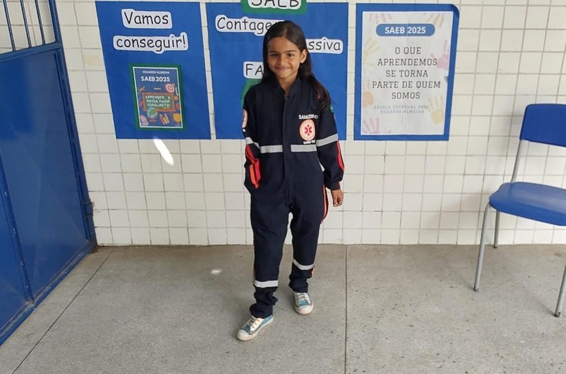 Aluna de 9 anos se inspira em ação do Samu nas Escolas e sonha em ser médica