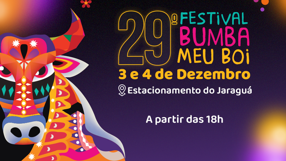 Festival Bumba meu boi acontece nos dias 3 e 4 de dezembro, no Jaraguá