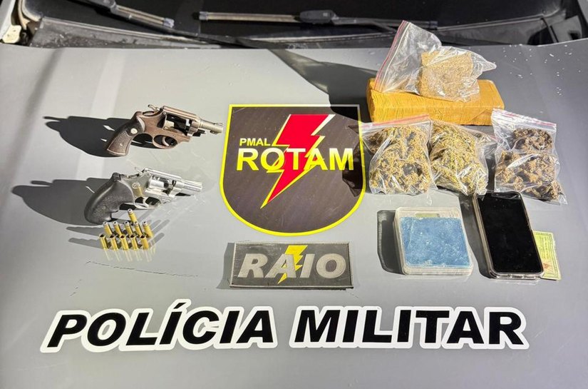 Rotam apreende armas e drogas durante ação no Barro Duro