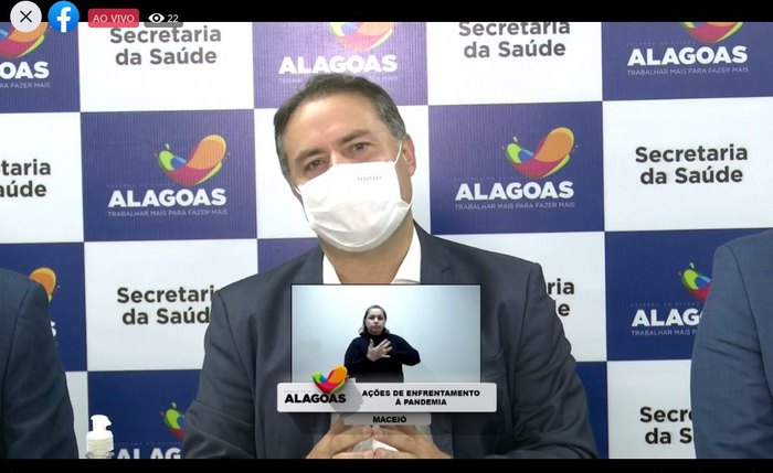Renan Filho em coletiva sobre nova fase de isolamento social em Alagoas