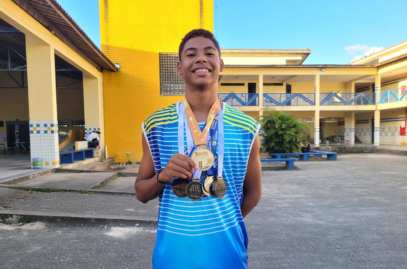 Estudante da rede estadual coleciona medalhas no atletismo e vai disputar Sul-Americano