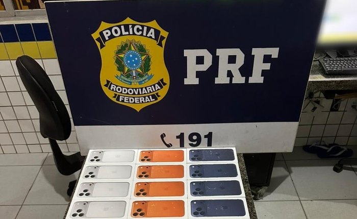 PRF apreende 30 iPhones sem nota fiscal em São Sebastião