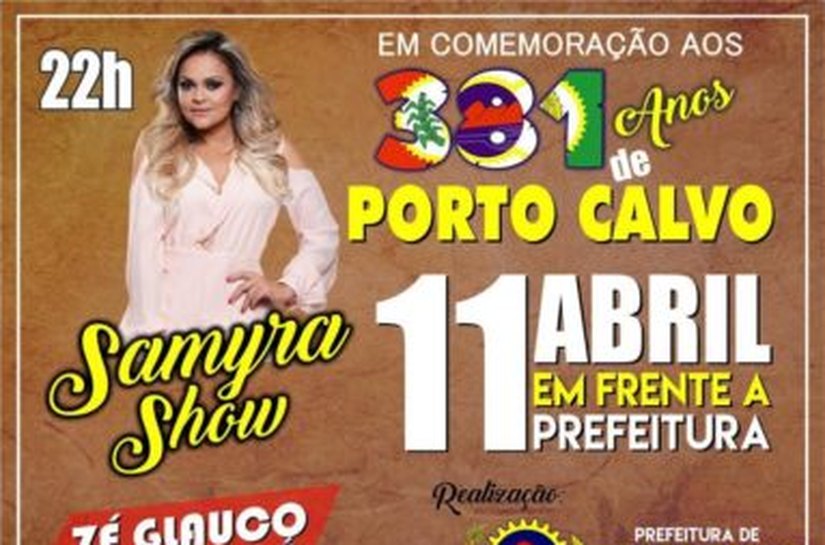 Porto Calvo divulga a programação do aniversário de 381 anos da cidade