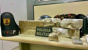 Quatro quilos de maconha são apreendidos na Zona Sul de Aracaju / Foto: Foto: Polícia Militar/SE
