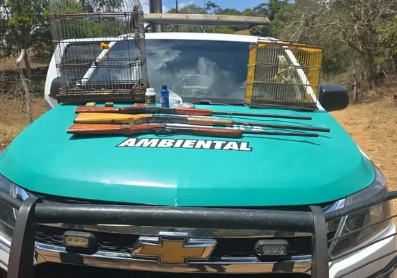 BPA prende homem e apreende armas e aves silvestres em Belém