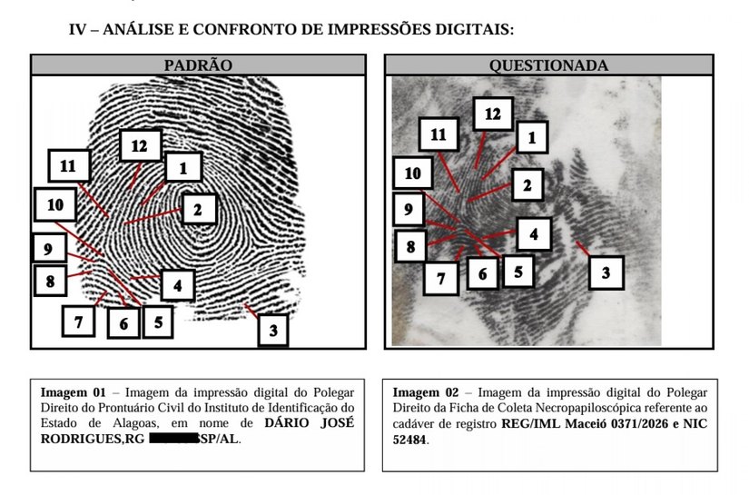 Corpo encontrado em Rio Largo é de motorista de aplicativo, atesta Polícia Científica