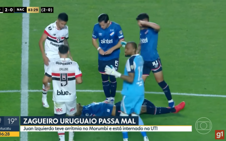 Torcedores brasileiros invadem redes do Nacional para desejar melhoras a jogador que passou mal