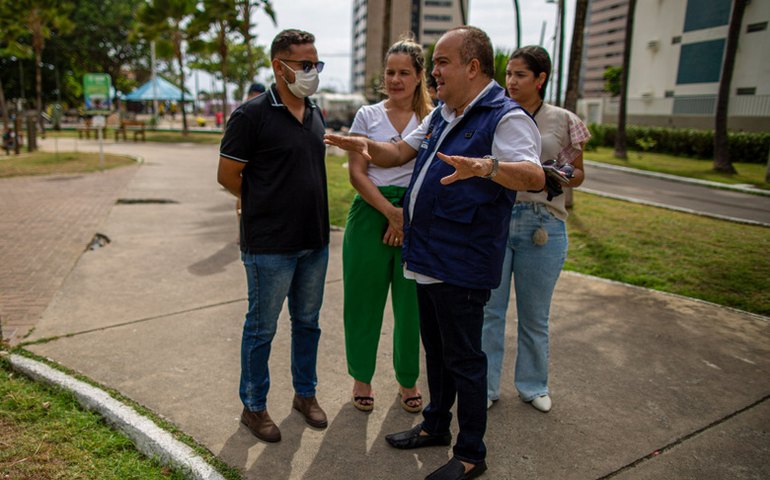 Secretarias vistoriam obras de revitalização do Corredor Vera Arruda