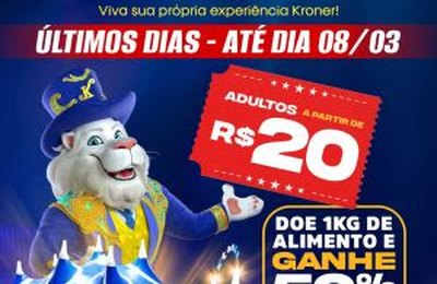 Circo Kroner oferece meia-entrada solidária nas últimas sessões em Maceió