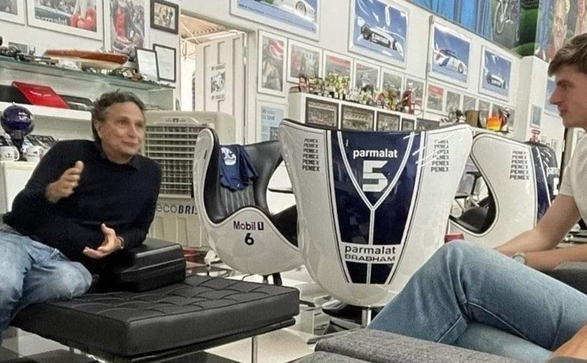 Verstappen se encontra com Piquet em Brasília antes do GP de São Paulo de F-1