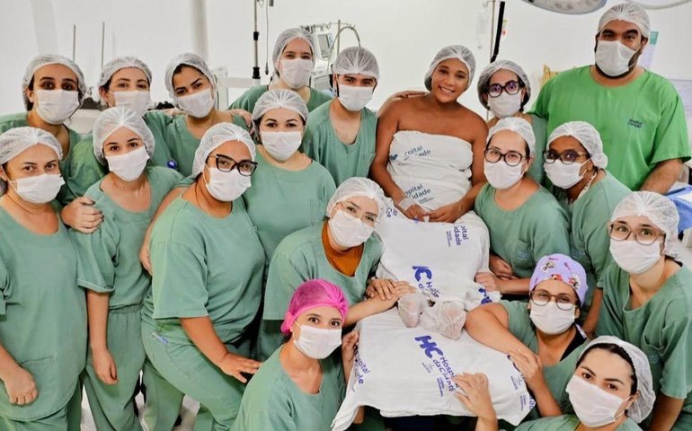 Atuação integrada de equipes garante sucesso em 1ª parto de trigêmeos no Hospital da Cidade