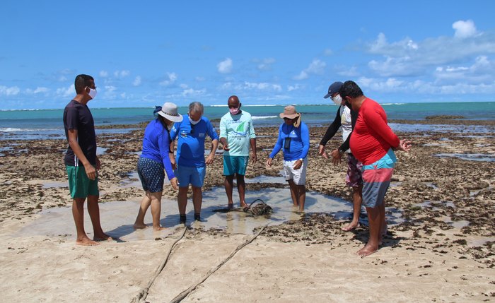 Ação foi realizada por Gerco do IMA e Colônia de Pescadores Z1 visando preservar o ambiente recifal
