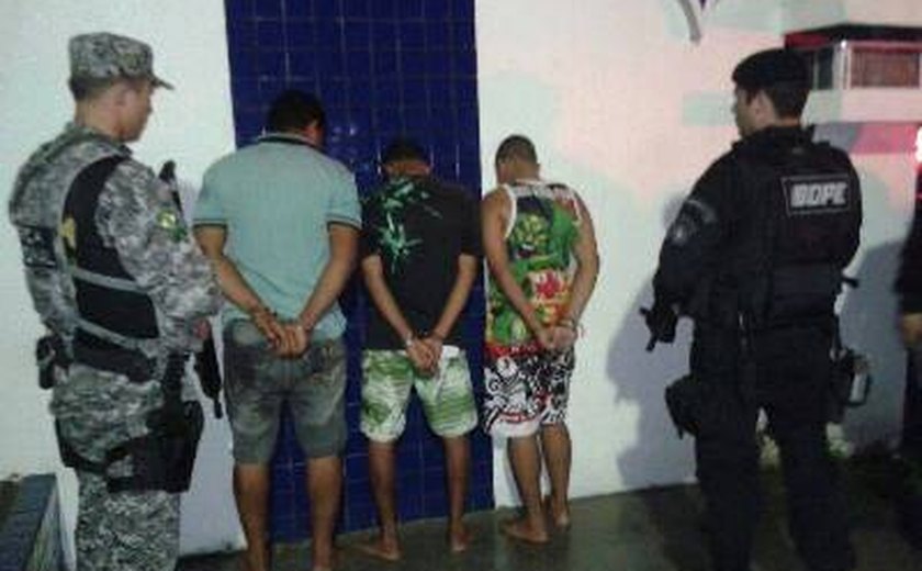 Operação Impacto: Bope e Força Nacional prendem três por tráfico e porte ilegal de arma