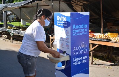 Prefeitura de Anadia incentiva medidas de higienização das mãos com instalação de lavatórios