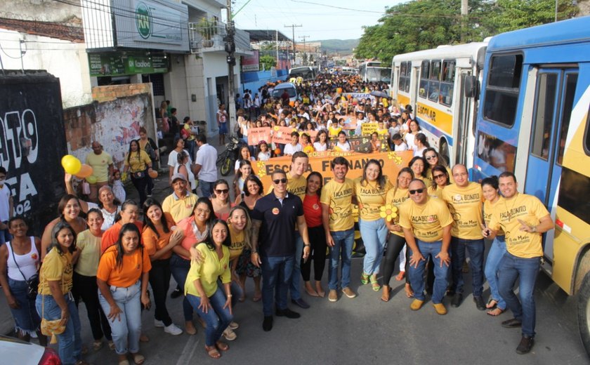 Semas de União dos Palmares promove grande caminhada em defesa de crianças e adolescentes