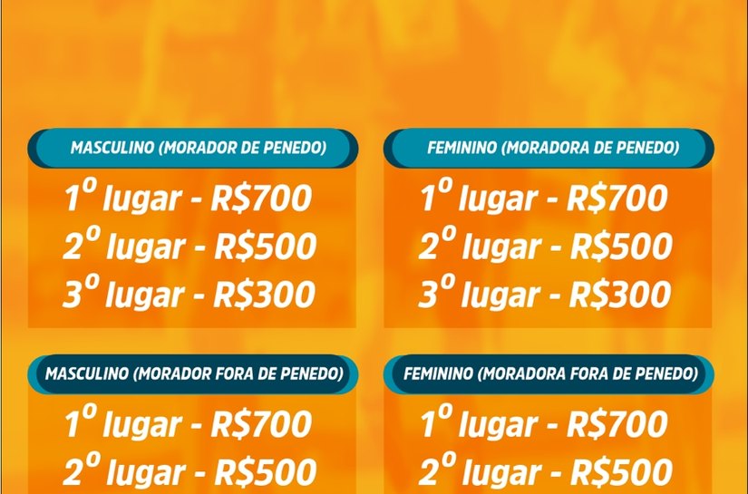 Corrida rústica da Festa de Bom Jesus de Penedo abre inscrição gratuita e premia vencedores