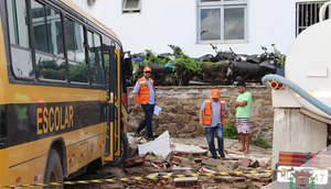 Muro da delegacia em Lagarto / Foto: Prefeitura de Lagarto
