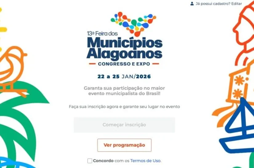 AMA abre inscrições para o Congresso da 13ª Feira dos Municípios Alagoanos 2026