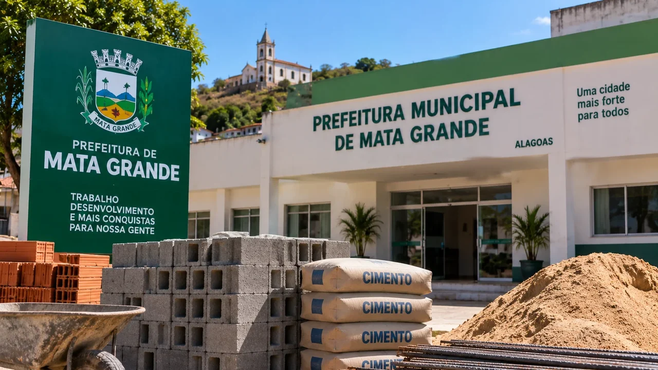 Mata Grande eleva contrato de materiais de construção para R$ 1,21 milhão