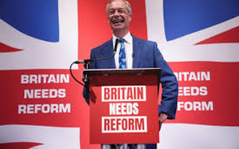 partido de Sunak cai para 3º lugar em pesquisa eleitoral, atrás da sigla de Farage