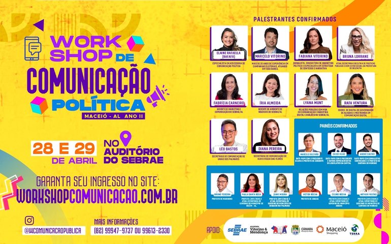 II edição do Workshop de Comunicação Política contará com palestra de uma das maiores referências do marketing político no Brasil