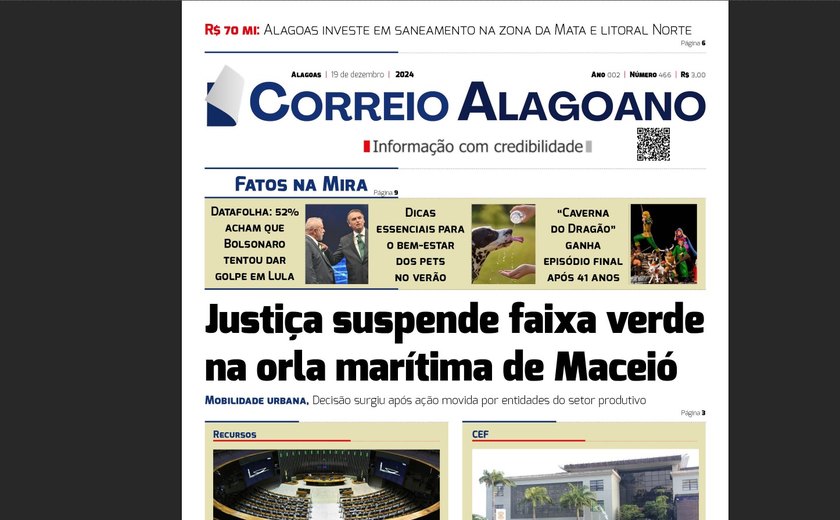 Justiça suspende faixa verde na orla marítima de Maceió