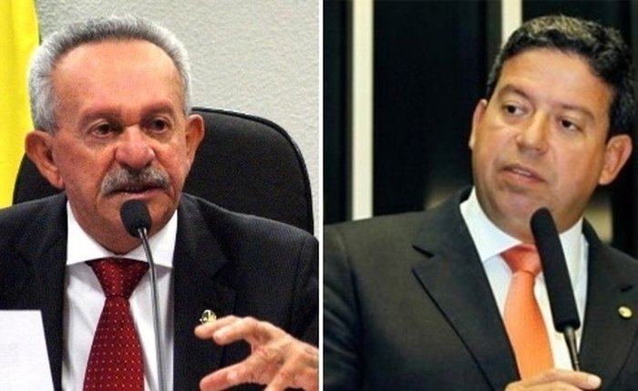 À esq., o senador Benedito de Lira e seu filho, o deputado federal Arthur Lira, ambos do PP (Crédito: Divulgação)