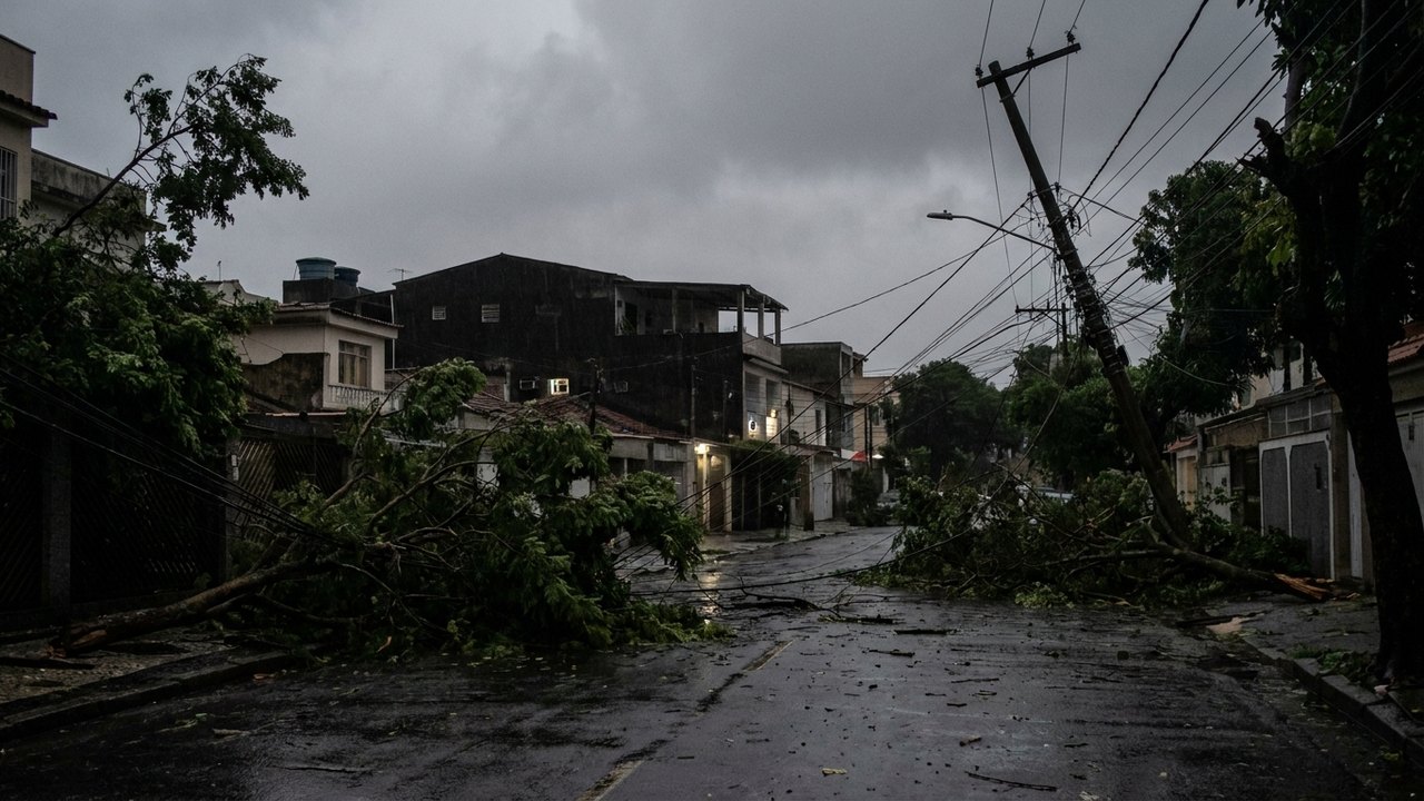 Ventos de mais de 90 km/h atingem o Rio e provocam queda de luz em vários bairros