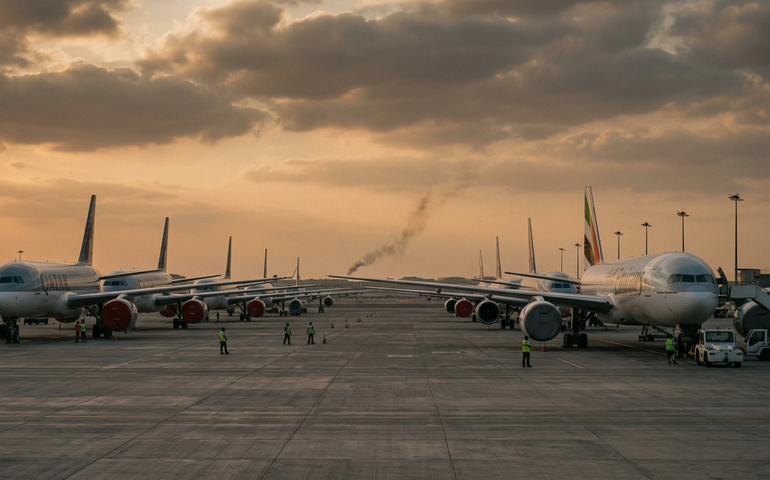 Emirates e Qatar Airways suspendem voos após ataques e fechamento de espaço aéreo