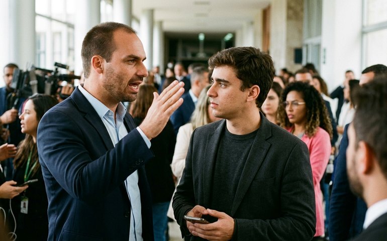 Space Liberdade: perfil no X que foi pivô de embate entre Eduardo e Nikolas é alvo frequente do ex-deputado