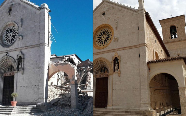 Basílica na Itália é reinaugurada 9 anos após terremoto