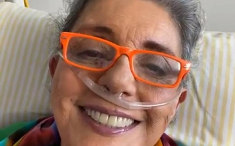 Internada com covid-19, Leda Nagle grava vídeo explicando saúde