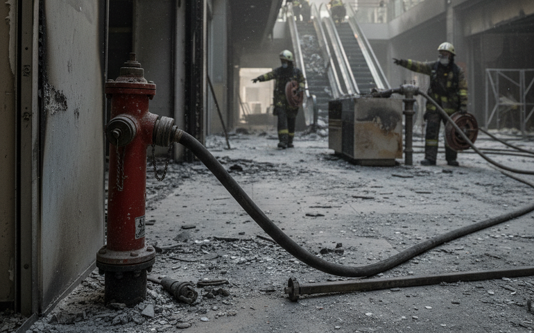 À polícia, funcionário afirmou que hidrante de loja que causou incêndio no Shopping Tijuca estava sem água
