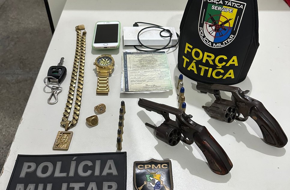 Três homens são presos após tentar atropelar um policial no bairro Santa Maria / Foto: Foto: Polícia Militar/Divulgação