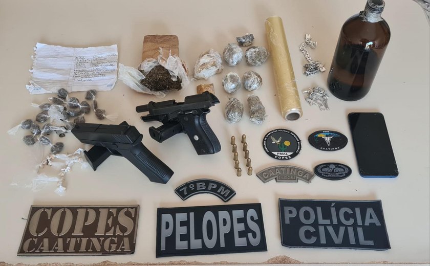 Polícia Militar de Alagoas apreende 146 armas e 74,7 kg de drogas em novembro