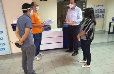Combate à covid-19: Semas recebe doação de protetores faciais
