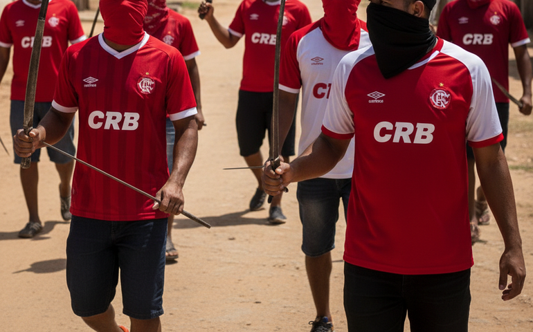 Torcedores organizados do CRB são flagrados com armas brancas em Palmeira dos Índios