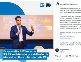 Caso IPREV-Master ganha repercussão nacional: R7 diz que JHC está no centro de investigação sobre R$ 97 milhões