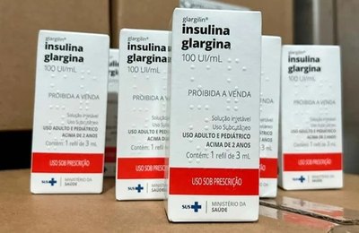 Alagoas recebe mais de 5 mil tubetes de insulina glargina para aplicação pelo SUS